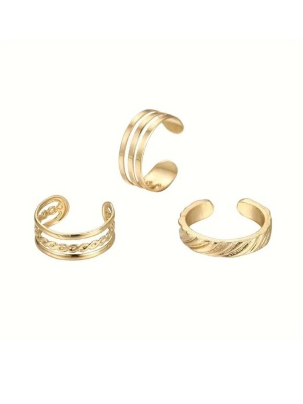 Toe Rings Foot Jewelry 3pc Adjustable Beach Boho Vacation Trendy Stylish Goddess